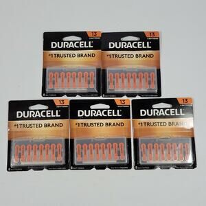 NEW SEALED LOT OF 40 DURACELL SIZE 13 HEARING AID BATTERIES (5x 8PACK)